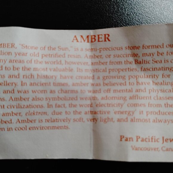 AMBER TEDDY BEAR PIN AND PENDANT - Picture 3 of 3